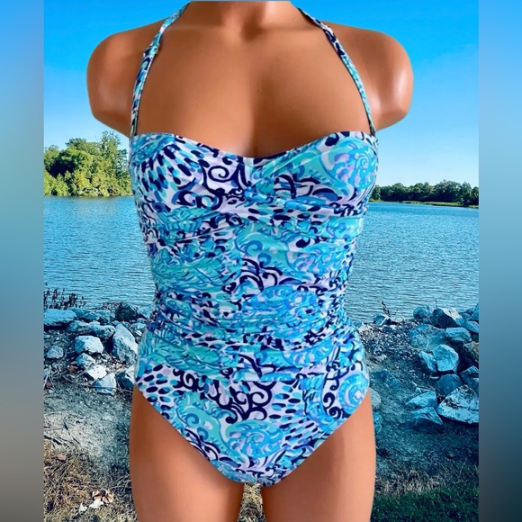 Lilly Pulitzer Other - Lilly Pulitzer NWT Flamenco One Piece Swimsuit Light Aqua Spritz Size 0